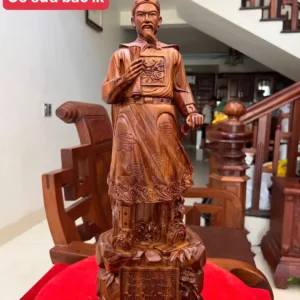 tran-quoc-tuan-G5968-1 Tượng Trần Quốc Tuấn Gỗ Sưa Bắc Liền Khối G5968