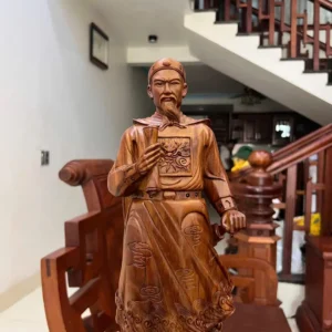 tran-quoc-tuan-G5968-2 Tượng Trần Quốc Tuấn Gỗ Sưa Bắc Liền Khối G5968
