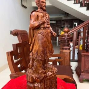 tran-quoc-tuan-G5968-3 Tượng Trần Quốc Tuấn Gỗ Sưa Bắc Liền Khối G5968