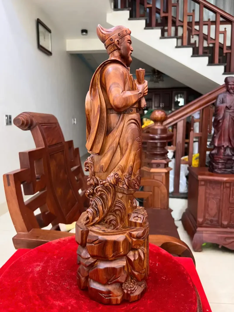 tran-quoc-tuan-G5968-4 Tượng Trần Quốc Tuấn Gỗ Sưa Bắc Liền Khối G5968