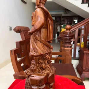 tran-quoc-tuan-G5968-6 Tượng Trần Quốc Tuấn Gỗ Sưa Bắc Liền Khối G5968