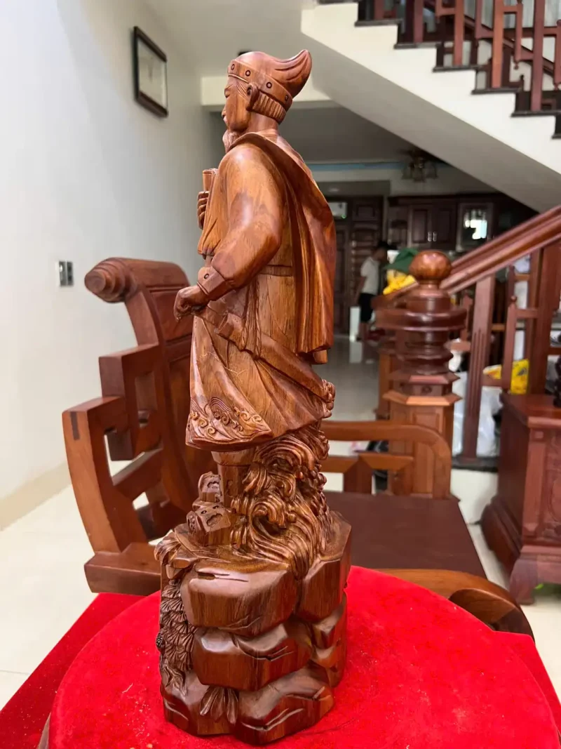 tran-quoc-tuan-G5968-6 Tượng Trần Quốc Tuấn Gỗ Sưa Bắc Liền Khối G5968