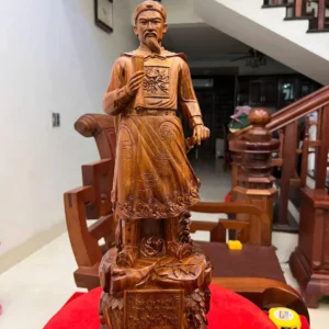 tran-quoc-tuan-G5969-2 Tượng Trần Quốc Tuấn Gỗ Sưa Bắc Liền Khối G5969