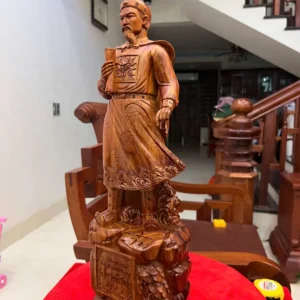 tran-quoc-tuan-G5969-5 Tượng Trần Quốc Tuấn Gỗ Sưa Bắc Liền Khối G5969
