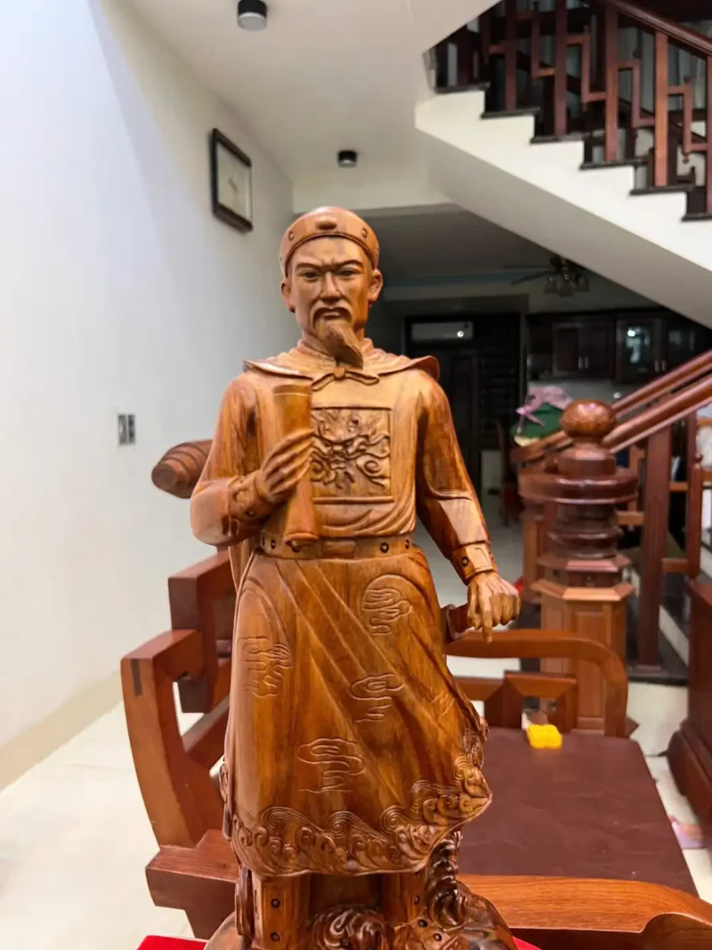 tran-quoc-tuan-G5969-6 Tượng Trần Quốc Tuấn Gỗ Sưa Bắc Liền Khối G5969