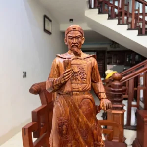 tran-quoc-tuan-G5970-6 Tượng Trần Quốc Tuấn Gỗ Sưa Đỏ Liền Khối G5970