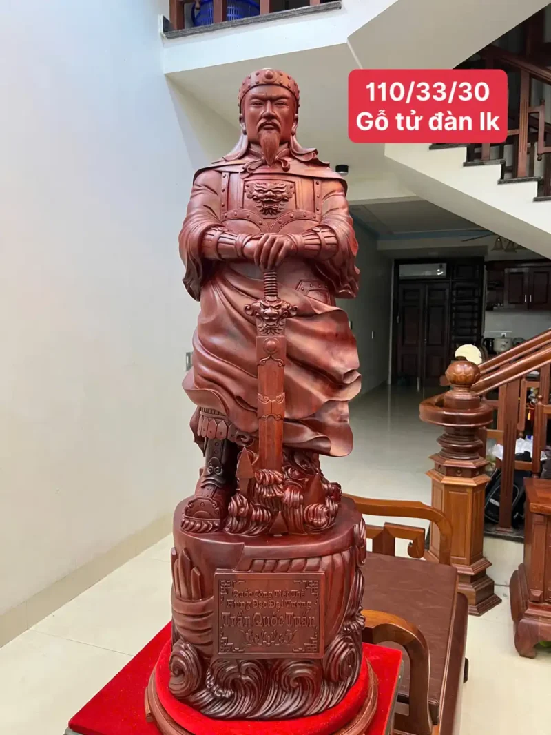 tran-quoc-tuan-G6037-1 Tượng Trần Quốc Tuấn Chống Kiếm Hàng To Nặng Liền Khối G6037