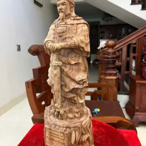 tran-quoc-tuan-G6107-3 Tượng Trần Quốc Tuấn Gỗ Sưa Bắc Mộc Đẹp Có Sơn G6107