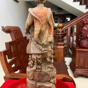 tran-quoc-tuan-G6172-3 Tượng Trần Quốc Tuấn Gỗ Trắc Việt Mộc Đẹp Có Sơn G6172