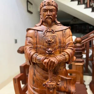 tran-quoc-tuan-G6213-3 Tượng Trần Quốc Tuấn Gỗ Sưa Bắc Liền Khối G6213