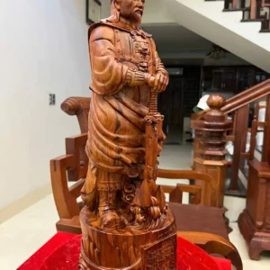 tran-quoc-tuan-G6213-4 Tượng Trần Quốc Tuấn Gỗ Sưa Bắc Liền Khối G6213