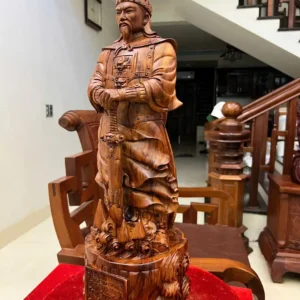 tran-quoc-tuan-G6213-5 Tượng Trần Quốc Tuấn Gỗ Sưa Bắc Liền Khối G6213