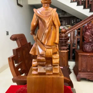tran-quoc-tuan-G6339-5 Tượng Trần Quốc Tuấn Gỗ Ngọc Am Liền Khối G6339