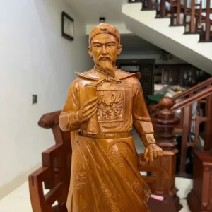 tran-quoc-tuan-G6339-6 Tượng Trần Quốc Tuấn Gỗ Ngọc Am Liền Khối G6339