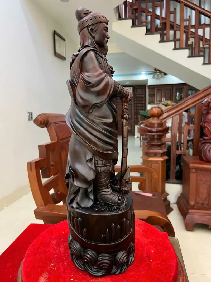 tran-quoc-tuan-G6341-6 Tượng Trần Quốc Tuấn Gỗ Trắc Việt Liền Khối G6341