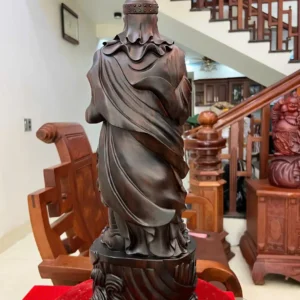 tran-quoc-tuan-G6341-7 Tượng Trần Quốc Tuấn Gỗ Trắc Việt Liền Khối G6341