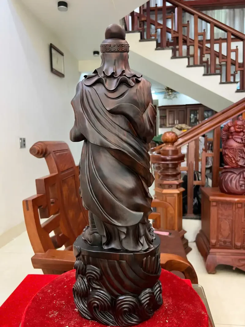 tran-quoc-tuan-G6341-7 Tượng Trần Quốc Tuấn Gỗ Trắc Việt Liền Khối G6341