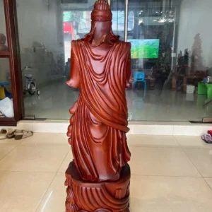 tran-quoc-tuan-G6361-7 Tượng Trần Quốc Tuấn Chống Kiếm Hàng To Nặng Gỗ Tử Đàn Liền Khối G6361