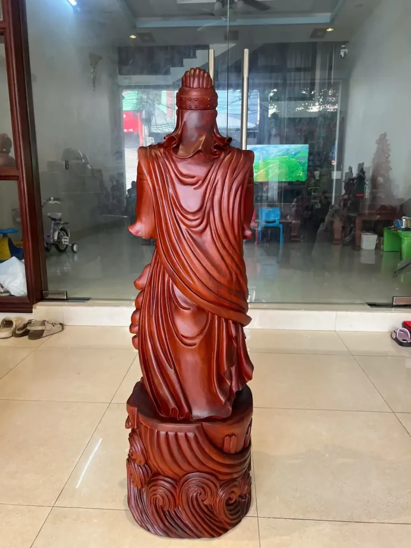 tran-quoc-tuan-G6361-7 Tượng Trần Quốc Tuấn Chống Kiếm Hàng To Nặng Gỗ Tử Đàn Liền Khối G6361