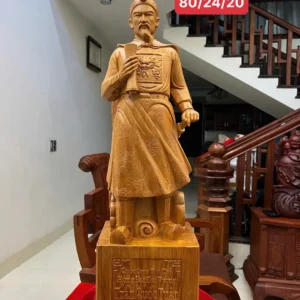 tran-quoc-tuan-G6386-1 Tượng Trần Quốc Tuấn Gỗ Ngọc Am Liền Đẹp G6386