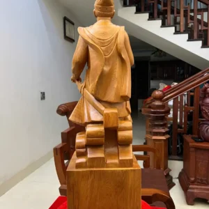 tran-quoc-tuan-G6386-4 Tượng Trần Quốc Tuấn Gỗ Ngọc Am Liền Đẹp G6386