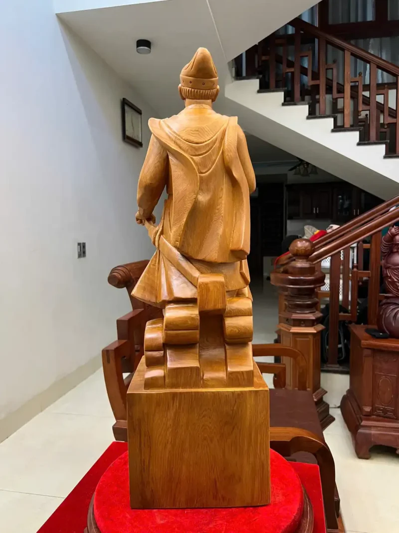 tran-quoc-tuan-G6386-4 Tượng Trần Quốc Tuấn Gỗ Ngọc Am Liền Đẹp G6386