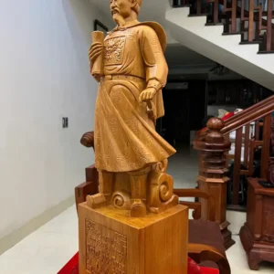 tran-quoc-tuan-G6386-5 Tượng Trần Quốc Tuấn Gỗ Ngọc Am Liền Đẹp G6386