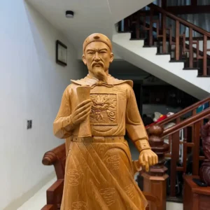 tran-quoc-tuan-G6386-6 Tượng Trần Quốc Tuấn Gỗ Ngọc Am Liền Đẹp G6386