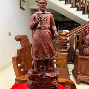 tran-quoc-tuan-G6418-2 Tượng Trần Quốc Tuấn Gỗ Tử Đàn Liền Khối G6418