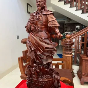tran-quoc-tuan-G6443-4 Tượng Trần Quốc Tuấn Gỗ Tử Đàn Liền Khối G6443