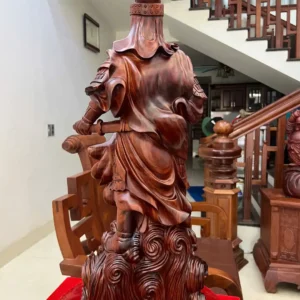 tran-quoc-tuan-G6443-6 Tượng Trần Quốc Tuấn Gỗ Tử Đàn Liền Khối G6443