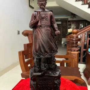 tran-quoc-tuan-G6445-2 Tượng Trần Quốc Tuấn Gỗ Tử Đàn Liền Khối G6445