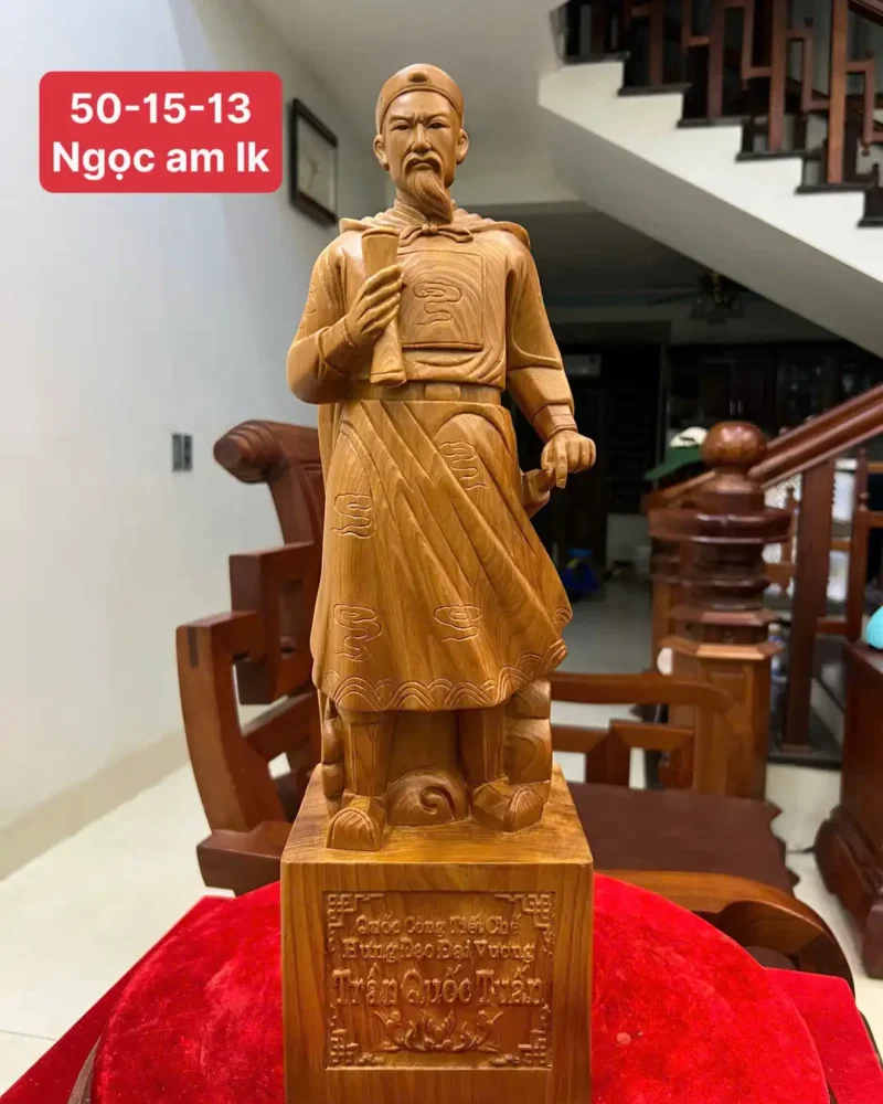 Tượng Trần Quốc Tuấn Ngọc Am Liền Khối G6446