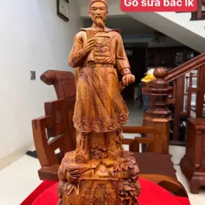 Tượng Trần Quốc Tuấn Gỗ Sưa Bắc Liền Khối G5140