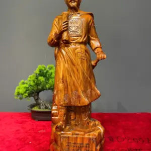 tran-quoc-tuan-go-sua-o-G5449-1 Tượng Trần Quốc Tuấn Gỗ Sưa Đỏ Bắc Liền Khối G5449