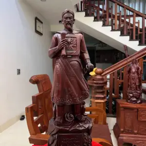 tran-quoc-tuan-go-tu-an-G5153-2_Trần Quốc Tuấn Gỗ Tử Đàn Liền Khối Giá 7.400 Triệu Kích Thước Cao 70cm, Ngang 21cm, Sâu 18cm Tượng Trần Quốc Tuấn Gỗ Tử Đàn Liền Khối G5153