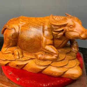 trau-tai-loc-go-huong-ta-G5448-3 Tượng Trâu Tài Lộc Gỗ Hương Ta Liền Khối G5448