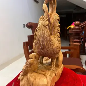 Tượng Gỗ Nhất Kê Gỗ Ngọc Am Liền Khối Gỗ Già Thơm 50 - 30 - 17