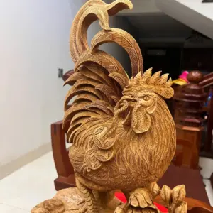 Tượng Gỗ Nhất Kê Gỗ Ngọc Am Liền Khối Gỗ Già Thơm 50 - 30 - 17