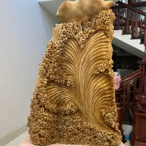 Tượng Gỗ Cá Xiêm Gỗ Ngọc Am Liền Khối 31 kg 84 - 56 - 21