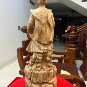 Tượng Gỗ Trần Quốc Tuấn Gỗ Sưa Bắc Liền Khối 50 - 18 - 14