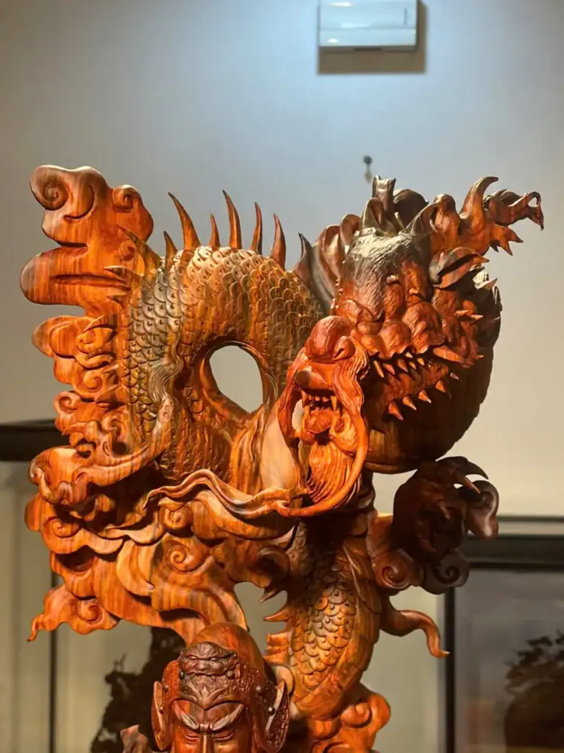Tượng Quan Công Gỗ Trắc Cao 102cm