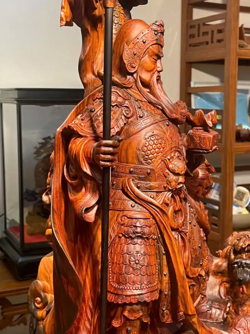 Tượng Quan Công Gỗ Trắc Cao 102cm
