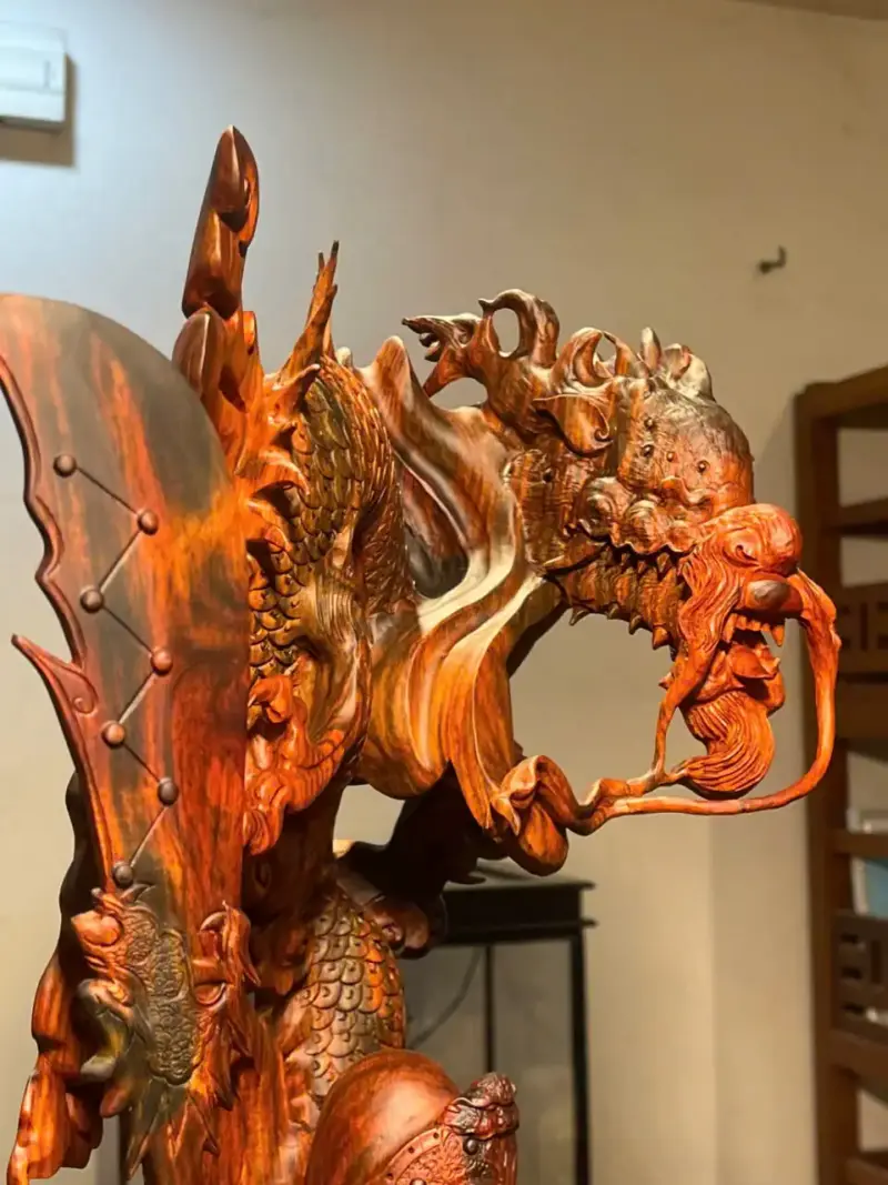 Tượng Quan Công Gỗ Trắc Cao 102cm