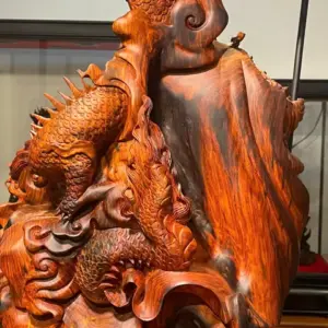 Tượng Quan Công Gỗ Trắc Cao 102cm