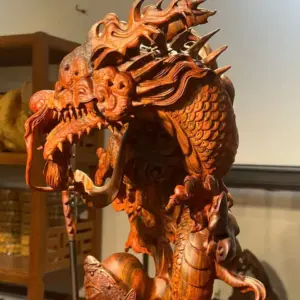Tượng Quan Công Gỗ Trắc Cao 102cm