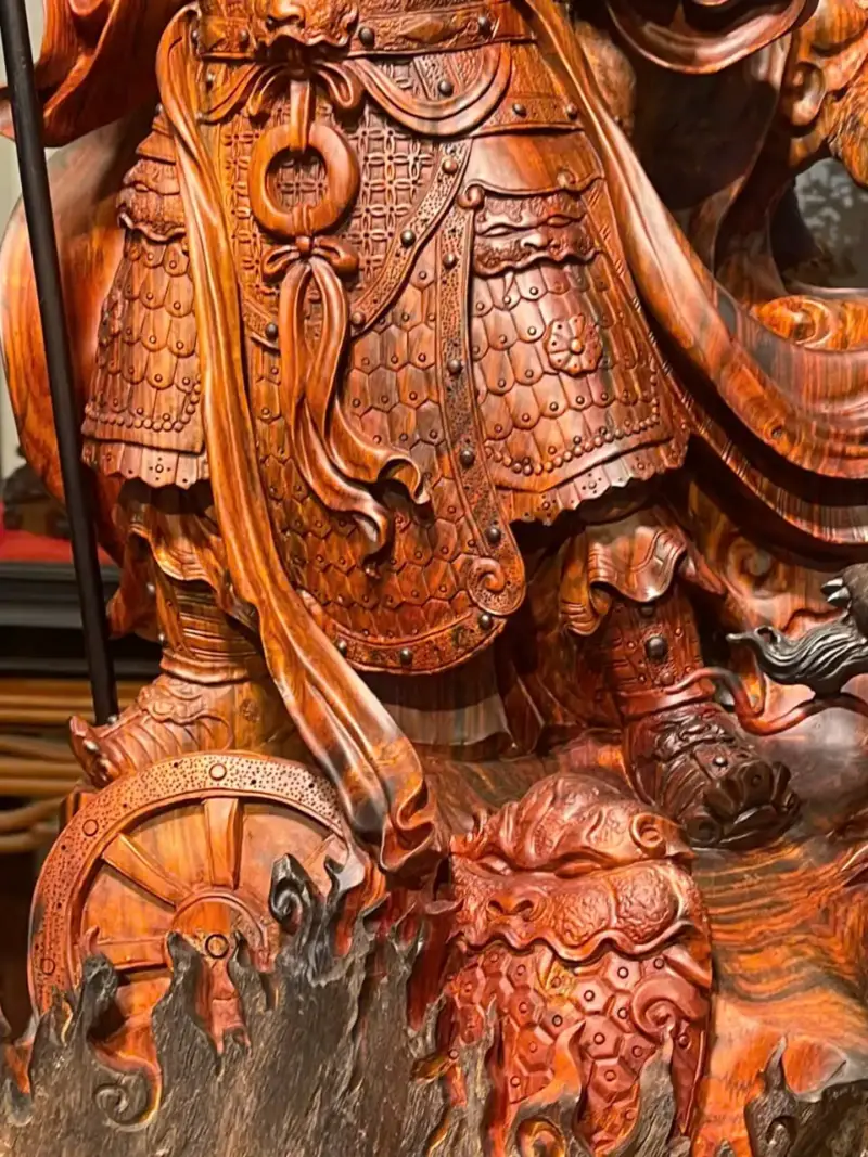 Tượng Quan Công Gỗ Trắc Cao 102cm