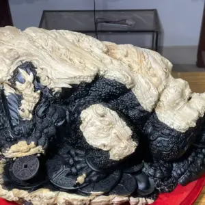 Tượng Cóc Gỗ Nu Mun Cao 32cm