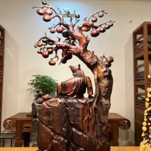 Tượng Tế Công Gỗ Trắc Cao 85cm
