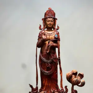 Tượng Phật Gỗ Nu Trắc Cao 58cm